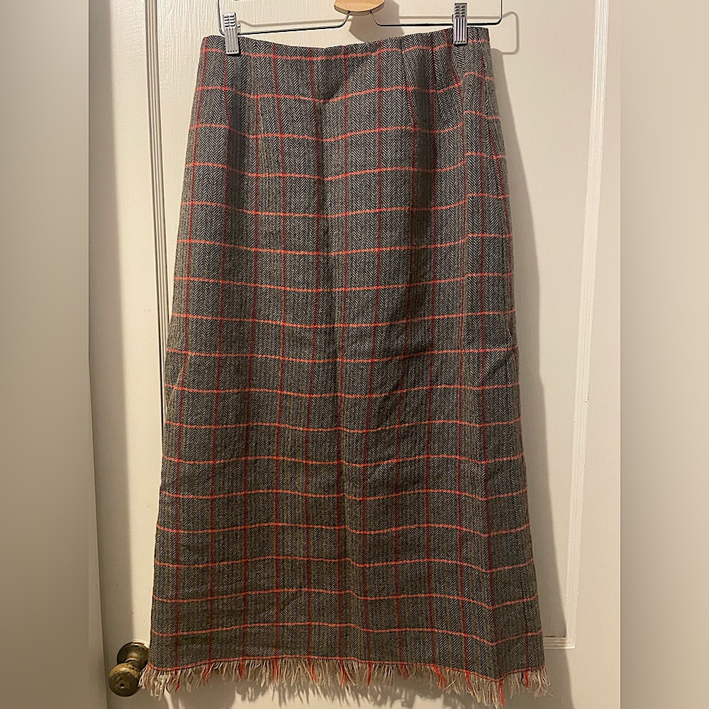 Harvè Benard Sport vintage wool fringed skirt - size 10